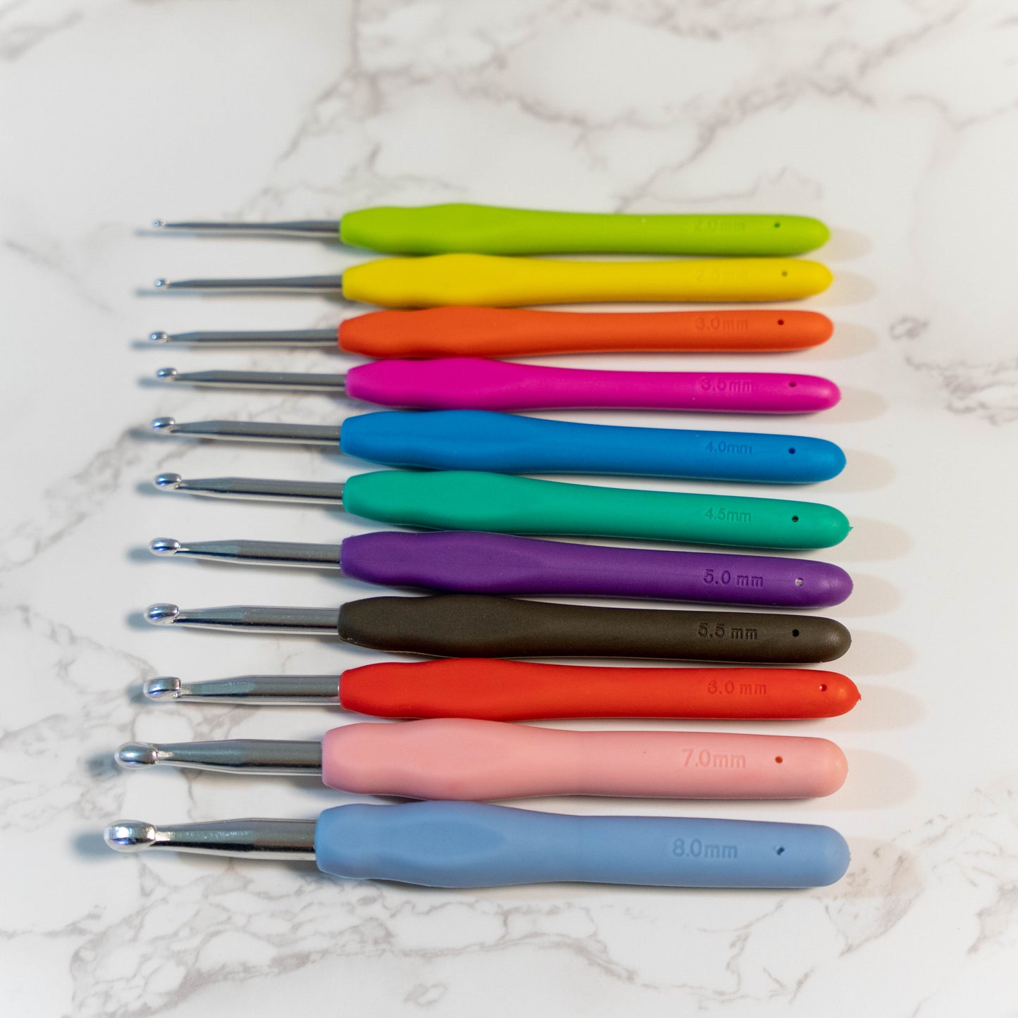 Ergonomic Aluminum Crochet Hook Set