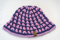 Thumbnail for Crochet Bucket Hat - Purple
