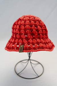Thumbnail for Crochet Bucket Hat - Red