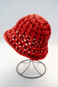 Thumbnail for Crochet Bucket Hat - Red