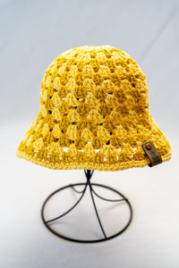Thumbnail for Crochet Bucket Hat - Yellow