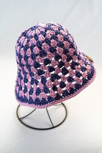 Thumbnail for Crochet Bucket Hat - Purple