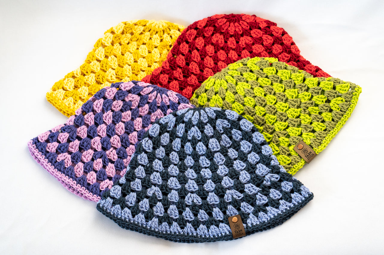 Crochet Bucket Hat - Purple