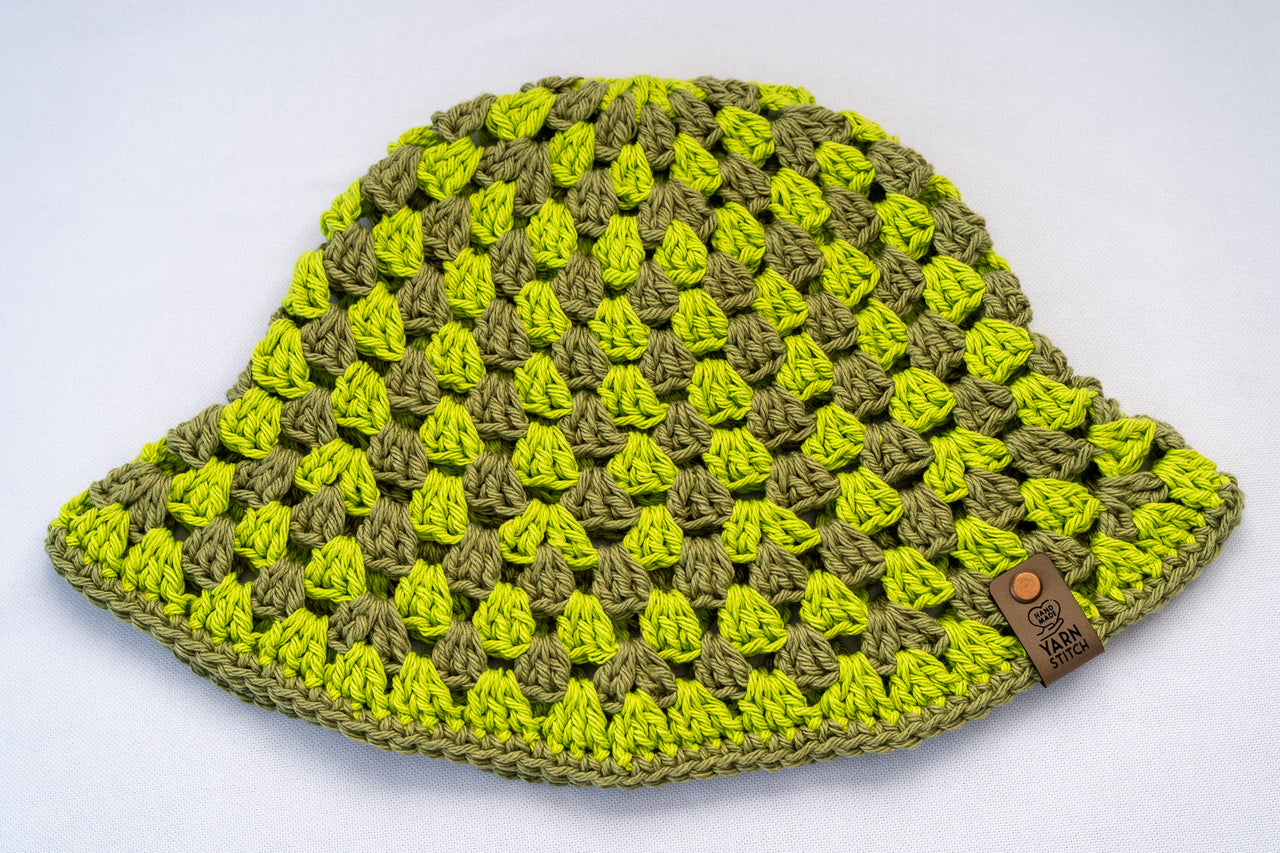 Crochet Bucket Hat - Green