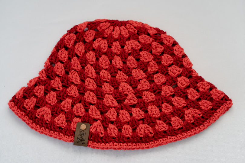 Y.A.R.N ヤーン クロシェハット バケットハット Crochet Bucket Hat - Red – Yarn Stitch