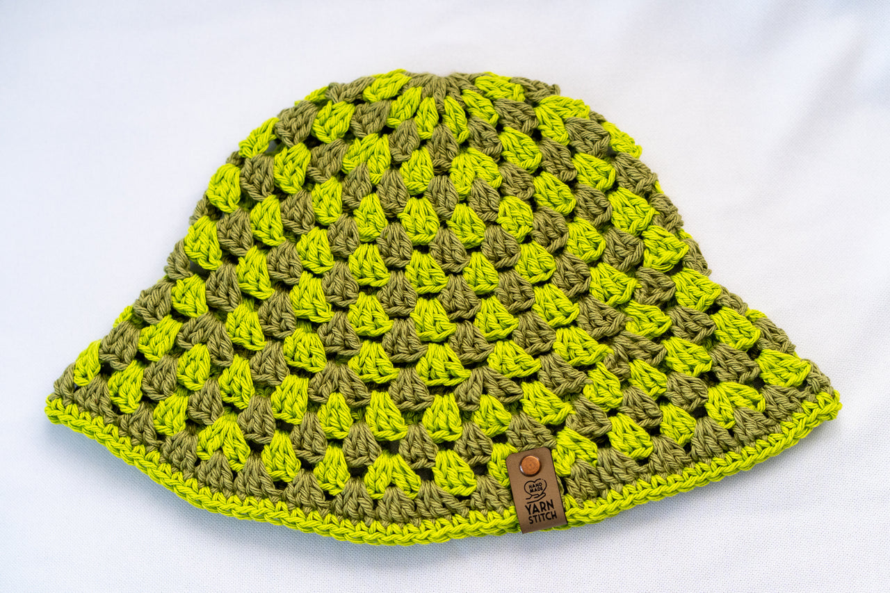 Crochet Bucket Hat - Green