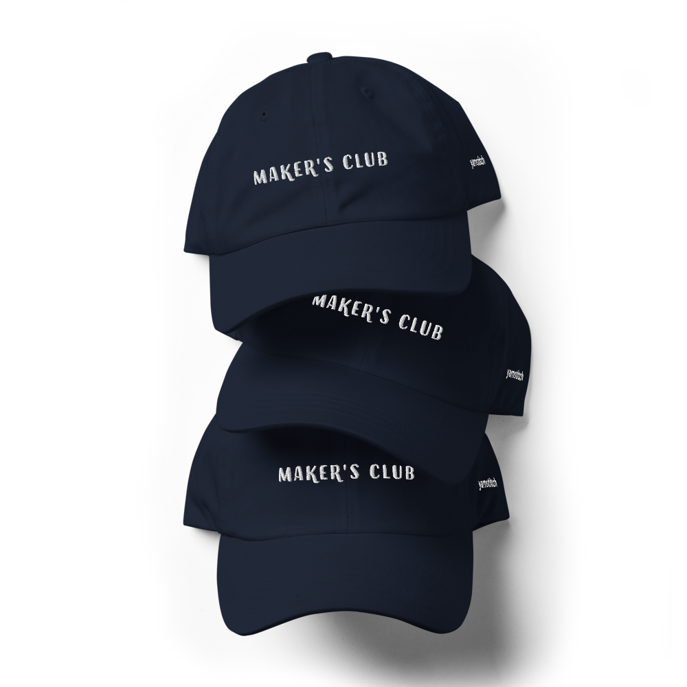 Embroidered Maker's Club Dad Hat