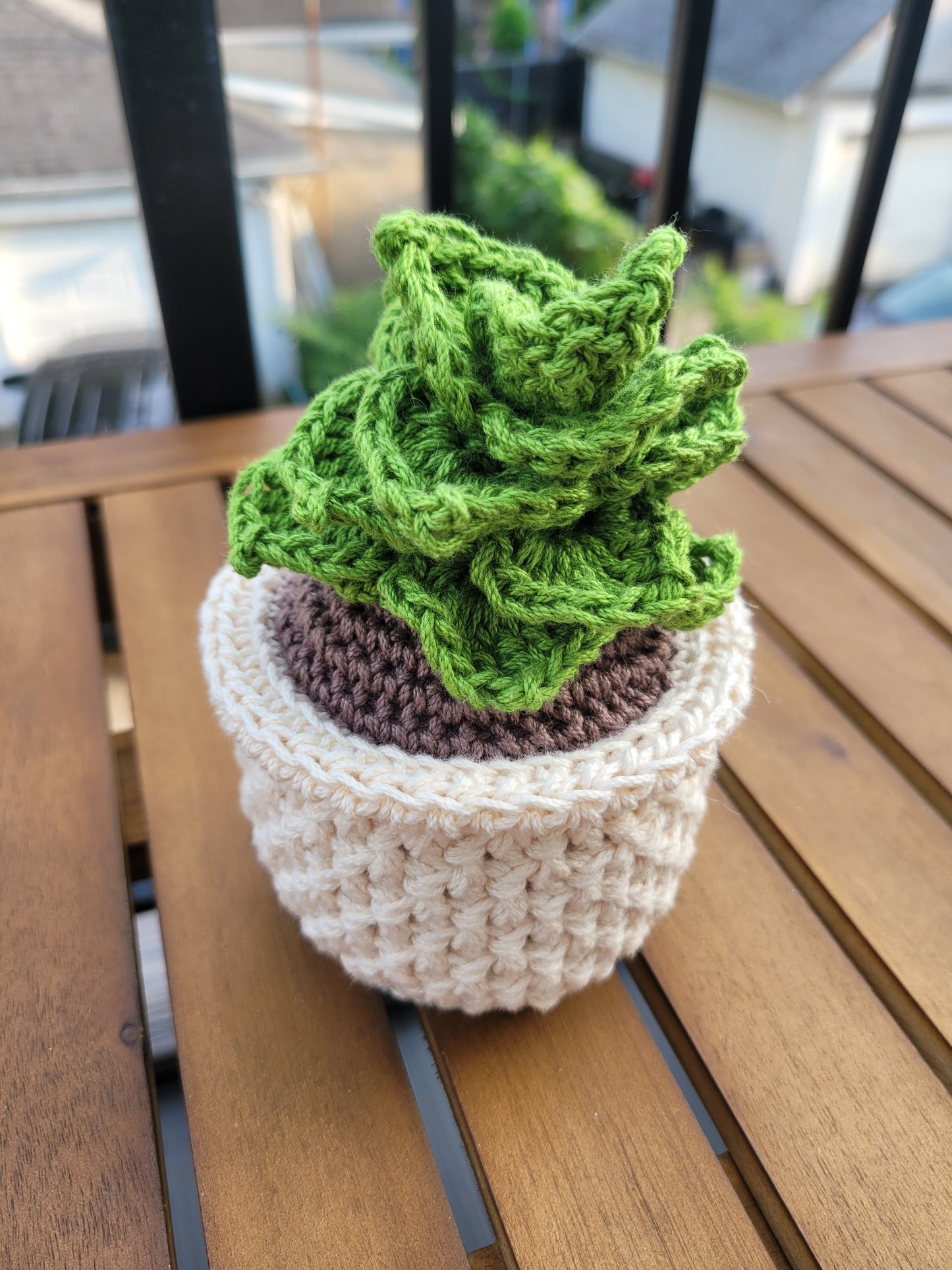 Crochet Potted Succulent