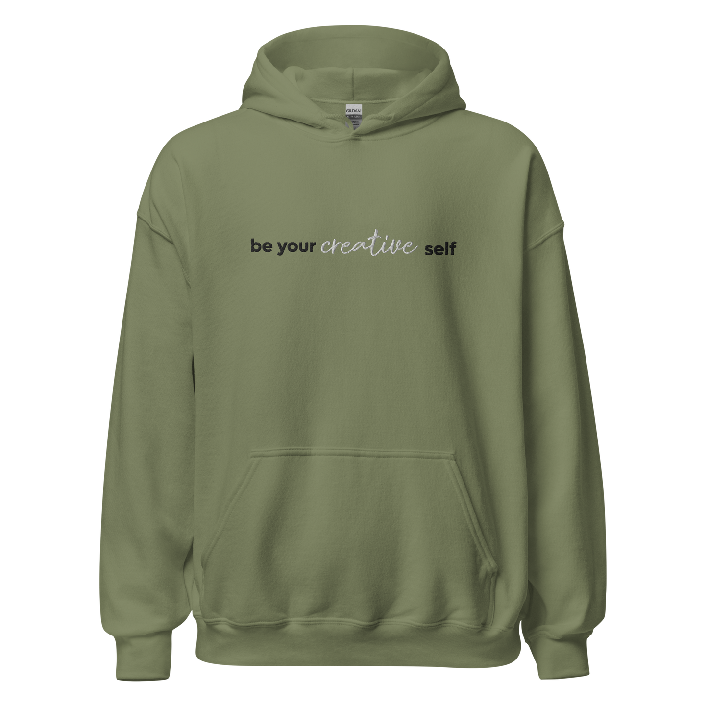 Unisex Comfy Hoodie "Be Your Creative Self" Embroidered
